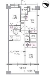 サンクレイドル薬園台壱番館 3LDKの間取図画像