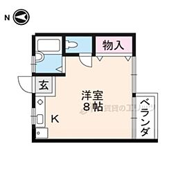 メゾンMA ワンルームの間取図画像