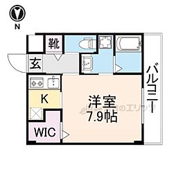 JR山陰本線 福知山駅 徒歩25分の賃貸アパート 1階1Kの間取り