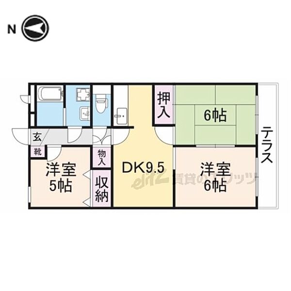 スマイルMI 101｜京都府舞鶴市字境谷(賃貸マンション3LDK・1階・62.27㎡)の写真 その2