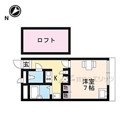 レオパレスエル・カルチェ 1Kの間取図画像