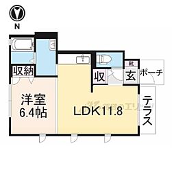 フォルム菖蒲台 1LDKの間取図画像