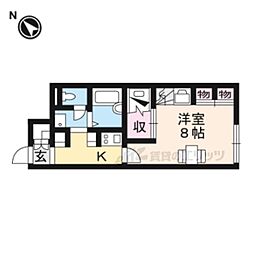 レオパレス石川 1Kの間取図画像