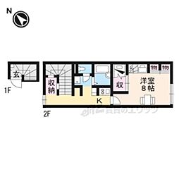 レオパレス石川 1Kの間取図画像