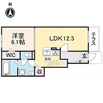 ジェルメ園部III 104 ｜ 京都府南丹市園部町横田4号（賃貸アパート1LDK・1階・44.70㎡） その2