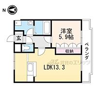 レインボーヒル 203 ｜ 京都府福知山市桔梗が丘3丁目（賃貸アパート1LDK・2階・44.55㎡） その2