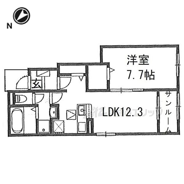 カーサKラスタ 106｜京都府京丹後市網野町網野(賃貸アパート1LDK・1階・50.14㎡)の写真 その2