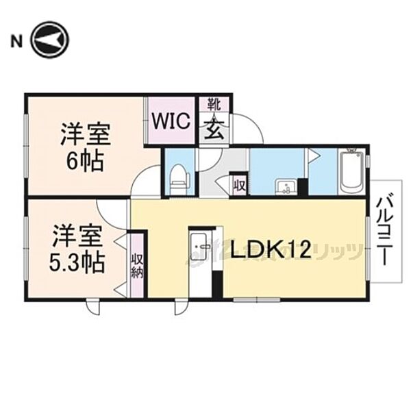 パール篠A 202｜京都府福知山市字篠尾(賃貸アパート2LDK・2階・54.78㎡)の写真 その2