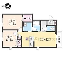 グランディール 101 ｜ 京都府舞鶴市字倉谷（賃貸アパート2LDK・1階・57.68㎡） その2