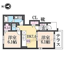 ジェルメ園部I 101 ｜ 京都府南丹市園部町木崎町土手下（賃貸アパート2LDK・1階・57.63㎡） その2