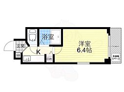 Osaka Metro御堂筋線 東三国駅 徒歩8分の賃貸マンション 6階1Kの間取り