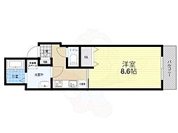 阪急宝塚本線 三国駅 徒歩5分の賃貸アパート 2階1Kの間取り