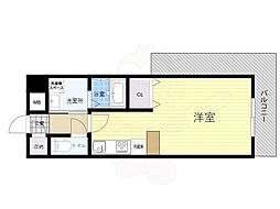 イーストアズワン ワンルームの間取図画像