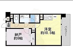 ベロクオーレ三国 1LDKの間取図画像