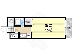 中川ビルエステュディオ豊中 1Kの間取図画像