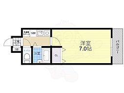 カサミラ 1Kの間取図画像