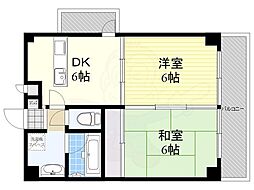 アートコート 2DKの間取図画像