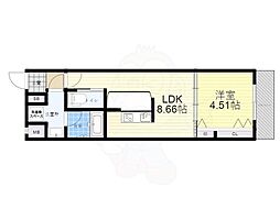 ガレリア加島 1LDKの間取図画像