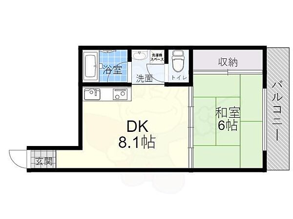 庄内フラッツ 500｜大阪府豊中市野田町(賃貸マンション1DK・4階・34.68㎡)の写真 その2