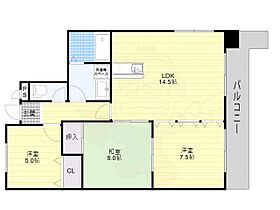 パークハイツアイリス5号館 701 ｜ 大阪府豊中市小曽根４丁目2番1号（賃貸マンション3LDK・7階・74.02㎡） その2