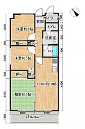 アーク北上 3LDKの間取図画像