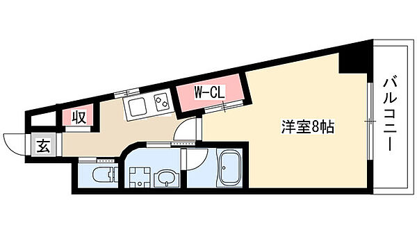 AZUR YABACHO 3A｜愛知県名古屋市中区栄５丁目(賃貸マンション1K・3階・27.66㎡)の写真 その2