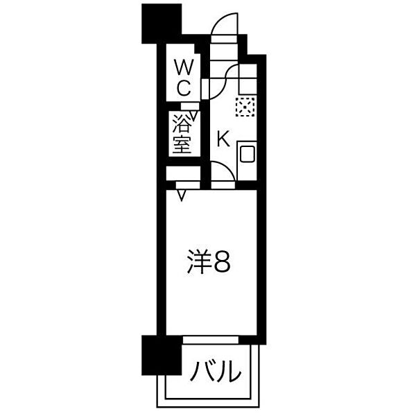 プレサンスmiu新栄 1403｜愛知県名古屋市中区新栄２丁目(賃貸マンション1K・14階・24.94㎡)の写真 その2