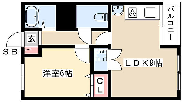 南山ビル 302｜愛知県名古屋市昭和区上山町４丁目(賃貸マンション1LDK・3階・36.50㎡)の写真 その2