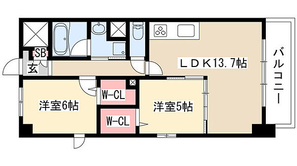 シュトルツ栄 1101｜愛知県名古屋市中区栄１丁目(賃貸マンション2LDK・11階・56.30㎡)の写真 その2