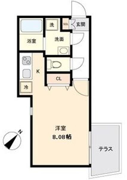 Branche覚王山 104｜愛知県名古屋市千種区丸山町１丁目(賃貸マンション1R・1階・26.51㎡)の写真 その2