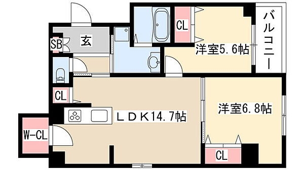 verite覚王山 402｜愛知県名古屋市千種区姫池通３丁目(賃貸マンション2LDK・4階・67.30㎡)の写真 その2