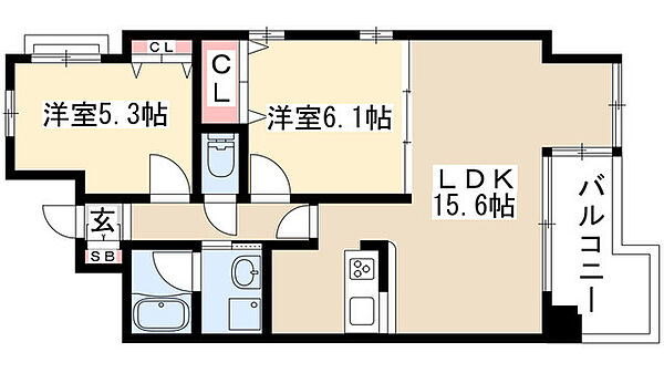 VERDE CUESTA(ベルデクエスタ)覚王山 601｜愛知県名古屋市千種区田代本通２丁目(賃貸マンション2LDK・6階・60.83㎡)の写真 その2