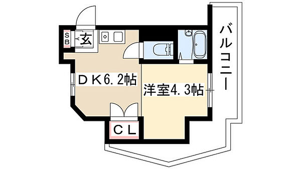 第三貞和ビル 6-A｜愛知県名古屋市東区筒井３丁目(賃貸マンション1DK・6階・24.90㎡)の写真 その2