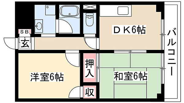 ハウスアベニュー 403｜愛知県名古屋市東区葵２丁目(賃貸マンション2DK・4階・44.80㎡)の写真 その2