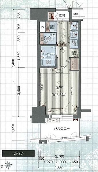 プレサンス金山グリーンパークス 0903｜愛知県名古屋市中区平和１丁目(賃貸マンション1R・9階・21.09㎡)の写真 その2