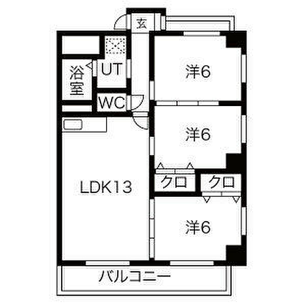 ダイヤパレス丸の内 1002｜愛知県名古屋市中区丸の内３丁目(賃貸マンション3LDK・10階・66.14㎡)の写真 その2