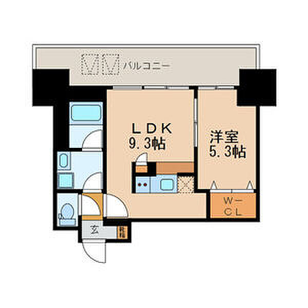 プレミアムコート葵 1006｜愛知県名古屋市東区葵１丁目(賃貸マンション1LDK・10階・38.57㎡)の写真 その2