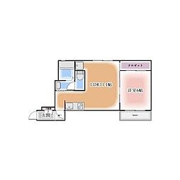 ラ・メゾン・K 1LDKの間取図画像