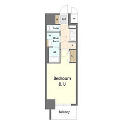 S-RESIDENCE堀田駅前futur 1Kの間取図画像