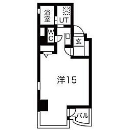 OJビル ワンルームの間取図画像
