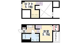 StZUCCA ワンルームの間取図画像