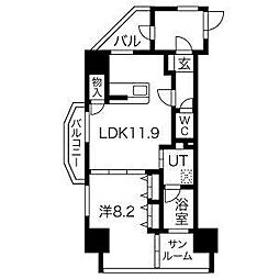 さくらHillsARAKO 1LDKの間取図画像