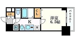 プレサンス名古屋STATIONアライブ 1Kの間取図画像