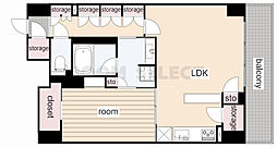 パークアクシス名駅南グランデ 1LDKの間取図画像