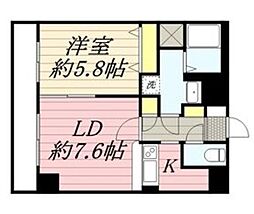 エスポアール千種 1LDKの間取図画像