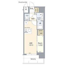 名古屋市西区新道1丁目マンション 1LDKの間取図画像