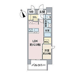 Casa Via 1LDKの間取図画像