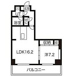 エルミタージュ新栄 1LDKの間取図画像