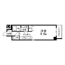 シーム・ドエル筒井 ワンルームの間取図画像