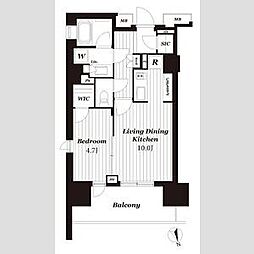 オープンレジデンシア名古屋駅THECOURT 1LDKの間取図画像